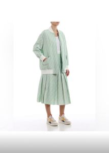 Fendi Faded FF Pattern Long Bomber Jacket