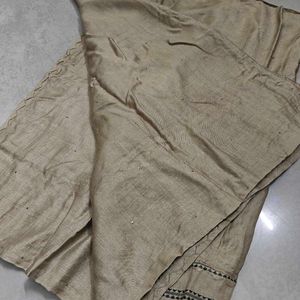 pure silk dupatta with embroidery on pallu