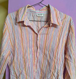 Striped Button-Up Top
