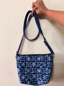 Blue sling bag