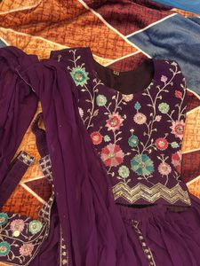 Beautiful Purple Embroidered Lehenga Choli Set