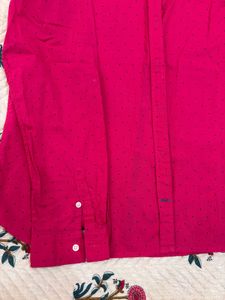 Pink Oversized Button-Up Shirt