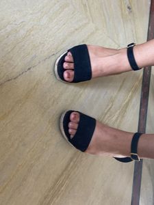 Black Espadrille Wedge Sandals OF H&M (original)