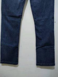 Li Mid Rise Straight Fit Blue Denim Pant