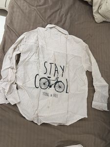 Striped Shirt and Pants Co-ord Set