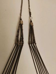 Black Metal Multi-Layered Statement Necklace