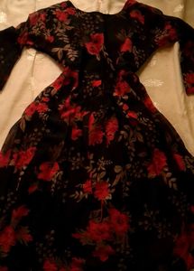 Chic Floral Midi aesthetic Dress