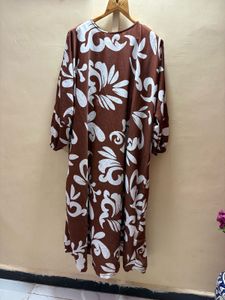 Boho Brown Floral Maxi Dress