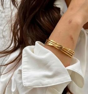 Golden Infinity Twist Bangle (Premium Quality) Siz