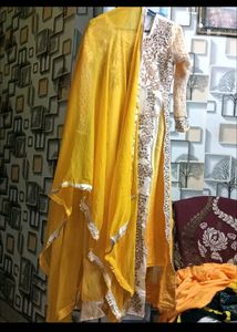 Elegant Embroidered Kurta with dupata and pajami