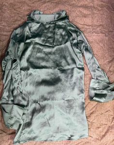 Elegant Satin Button-Up Shirt