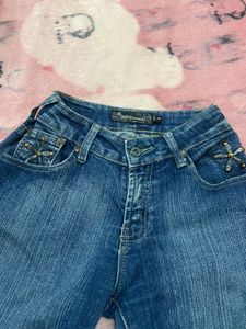 y2k Blue Denim Capris