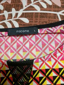 Vibrant Geometric Print Tunic Top