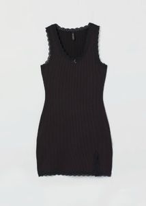 H&M Black  Lace Trim Sleeveless short bodyco
