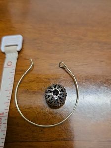 Elegant Silver Beads Hoop Earrings