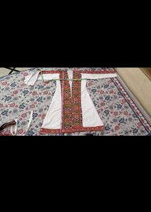 Embroidered White Ethnic Gown