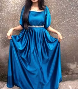 Stunning Teal Off-Shoulder Gown