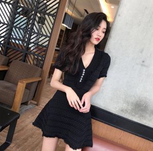 Korean Mini Black Dress