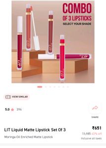 ⭐️MYGLAMM SET OF 3 LIQUID LIPSTICKS⭐️