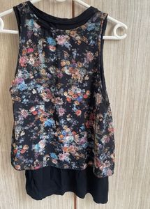 Floral Print Layered Tank Top