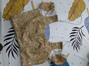 Elegant Gold Lace Blouse
