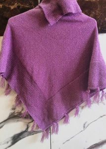 Stylish Purple Kids Poncho