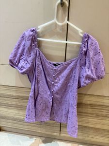 ✨ Mauve Eyelet Embroidered Top | Size XL ✨