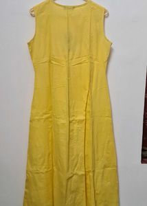 White &amp; Yellow Floral Kurta Set