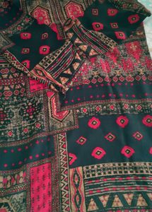 combo footwear nd Printed co-ord set