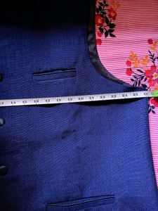 Royal Blue Ethnic Jacket / waist coat wool blend