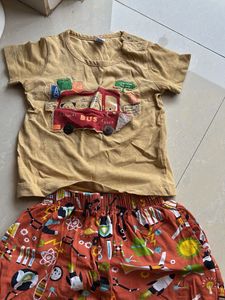 Combo 12 NoBoys' Striped Tee &amp; Shorts Set