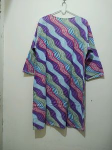 Jaipur Kurti Multicolored Diagonal Striped Kurta