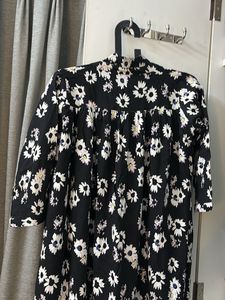 Black Floral Print Blouse