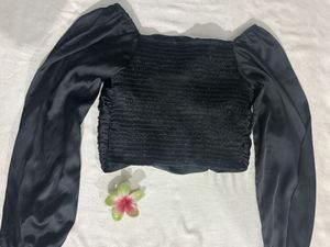 party wear satin Long Sleeve Top