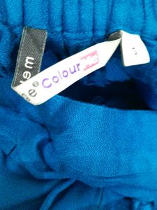 Blue Palazzo Pant For Women's