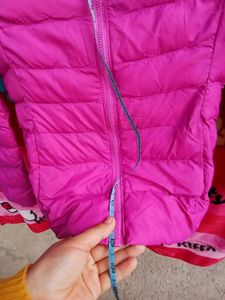 Pink Padded downfeather jacket