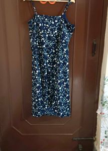 Navy Blue Floral Dress