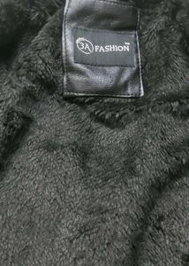 Black Faux Leather Biker Jacket