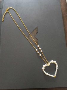 Pearl Hollow Heart Necklace