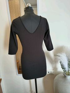 Chic Black Lace Detail Dress