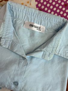 Blue Crop Top Shirt