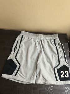 Grey Basketball Shorts with Number 23