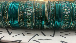 Teal/Peacock Green Bangle Set