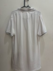 Men's White Stretch Polo Shirt