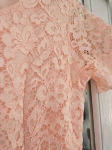 Max Peach Lace Dress
