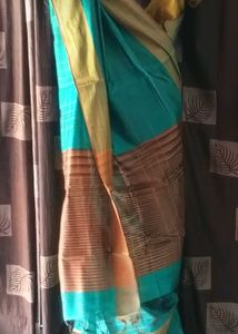 BrandNew HandwovenCottonSilkFabricSaree-ExtraStic