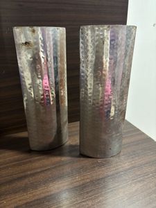 Hammered steel pots (Set of 2)