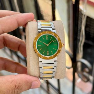 Bvlgari Series# Emerald Green Sunray Dial# Two-Ton