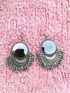 Silver Oxidised Earrings & Ring Combo