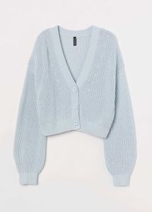 H&m Knitted Cropped Cardigan
